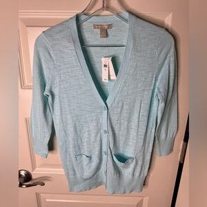 NWT Banana Republic Light Blue Women's Sweater Caridigan